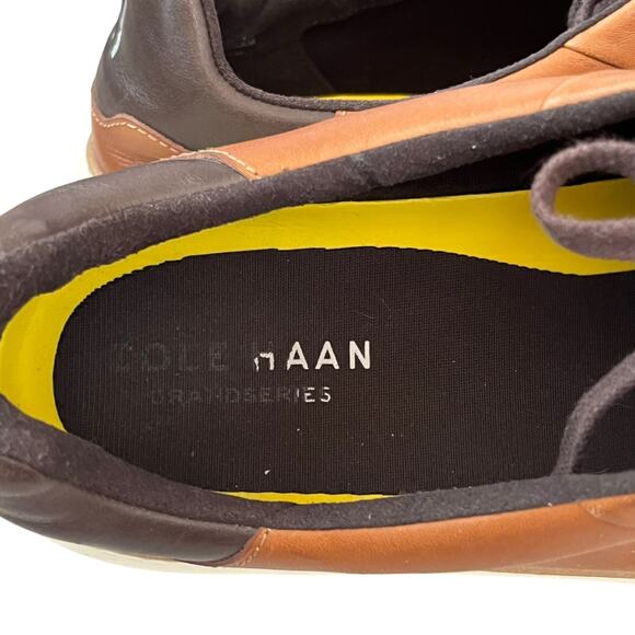 Cole Haan GrandPro Topspin Shoes Mens Sz 13 M Leather Sneaker British Tan C34229 - Picture 9 of 11